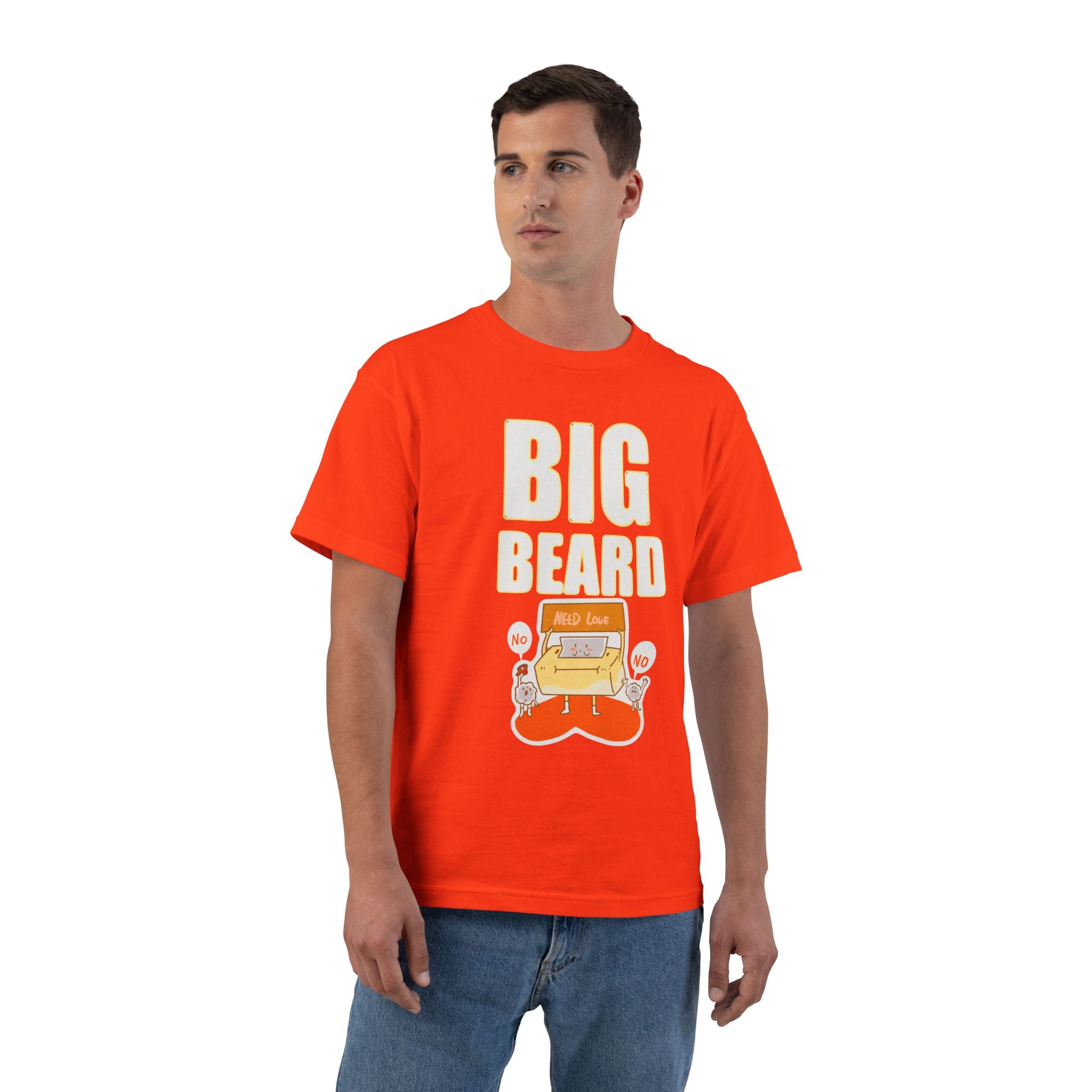 Copy of Big Beard T-Shirt | Bold Text with Green Beard Graphic