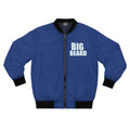 Big Beard bomber jacket | Blue text graphic jacket