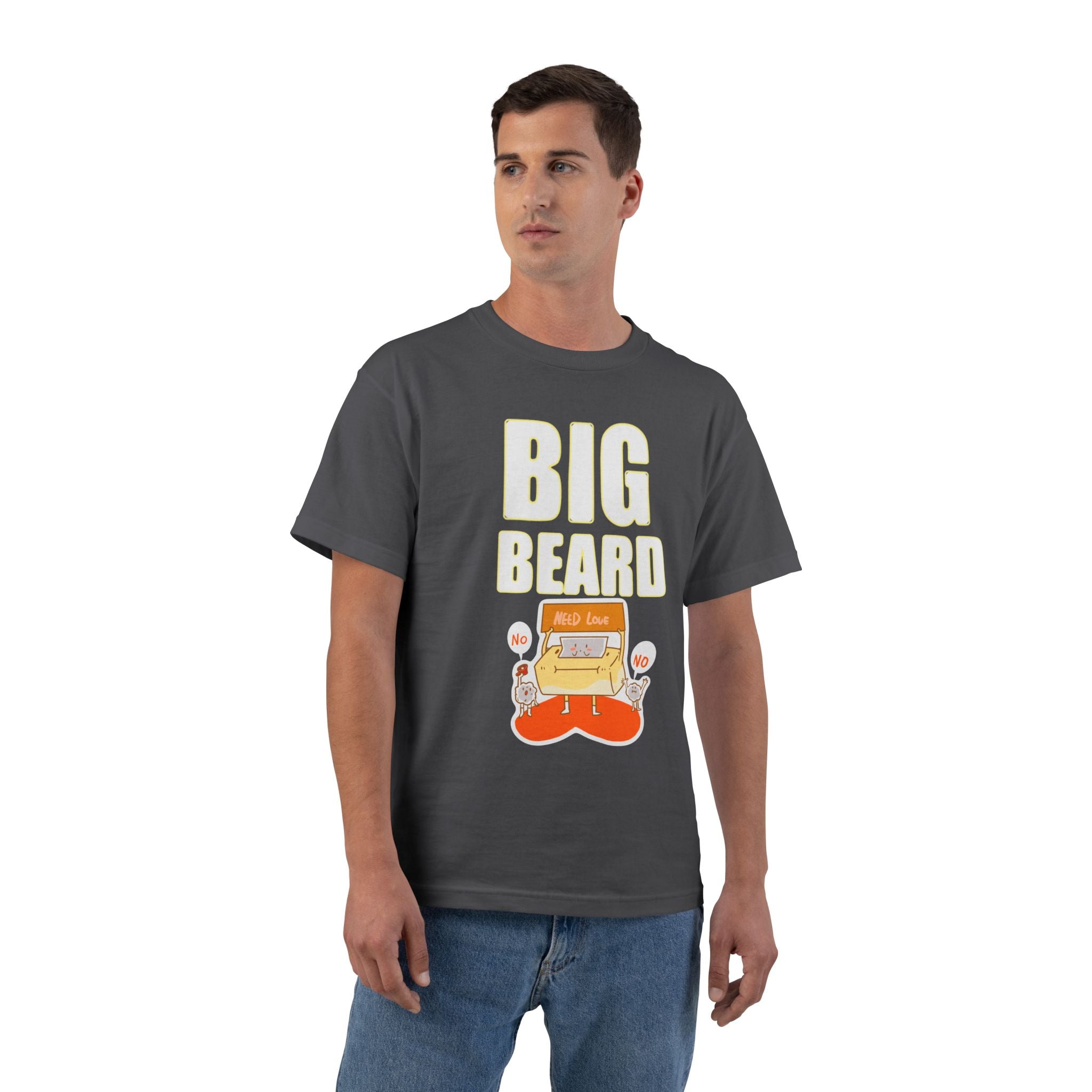 Copy of Big Beard T-Shirt | Bold Text with Green Beard Graphic