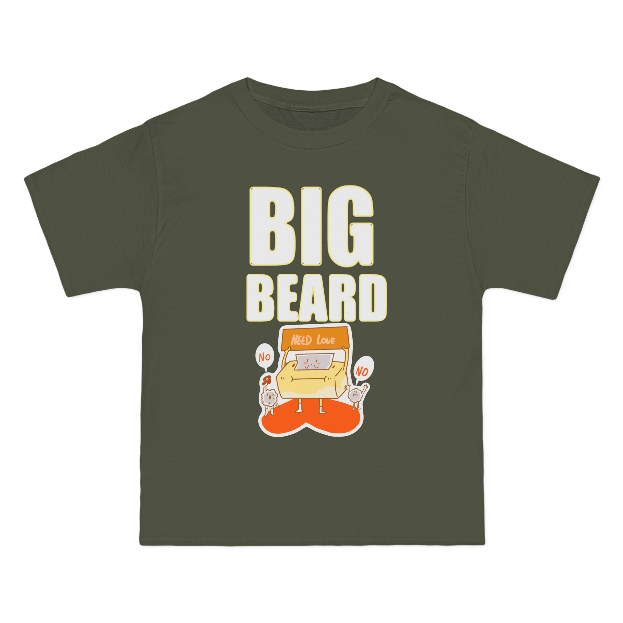 Copy of Big Beard T-Shirt | Bold Text with Green Beard Graphic