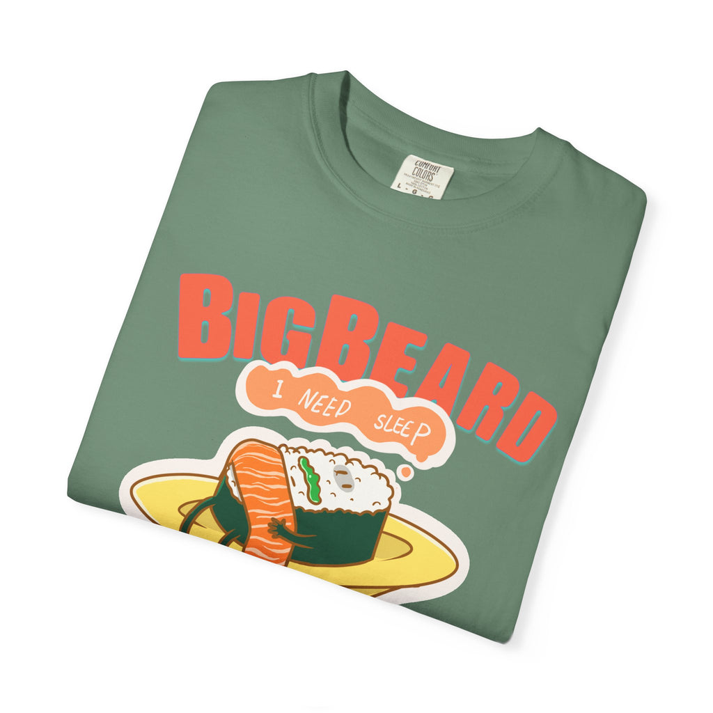 Big Beard Sushi roll T-Shirt | sushi graphic, shrimp nigiri, kawaii food art