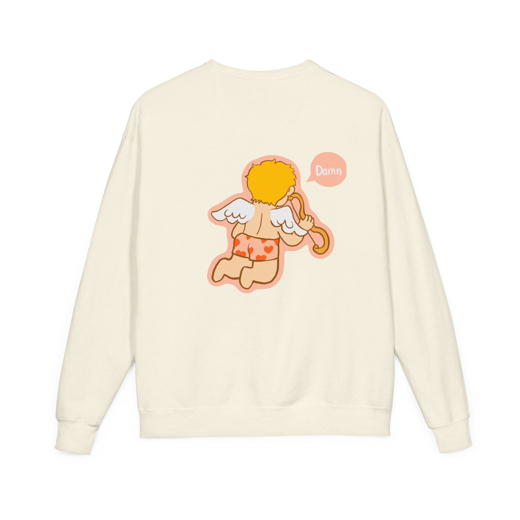 Cute Cupid Angel Illustration Sweatshirt | BigBeard Graphic Crewneck