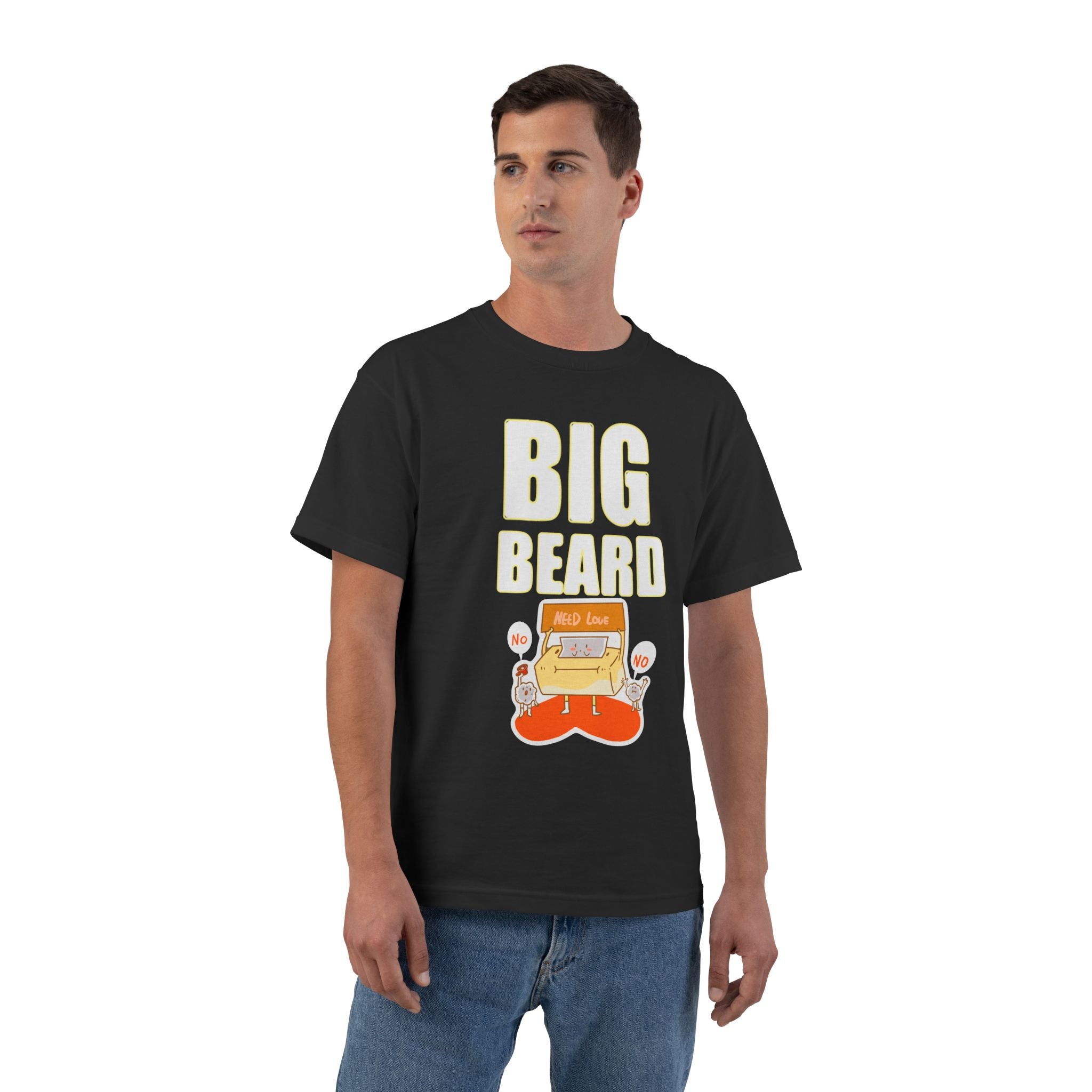 Copy of Big Beard T-Shirt | Bold Text with Green Beard Graphic